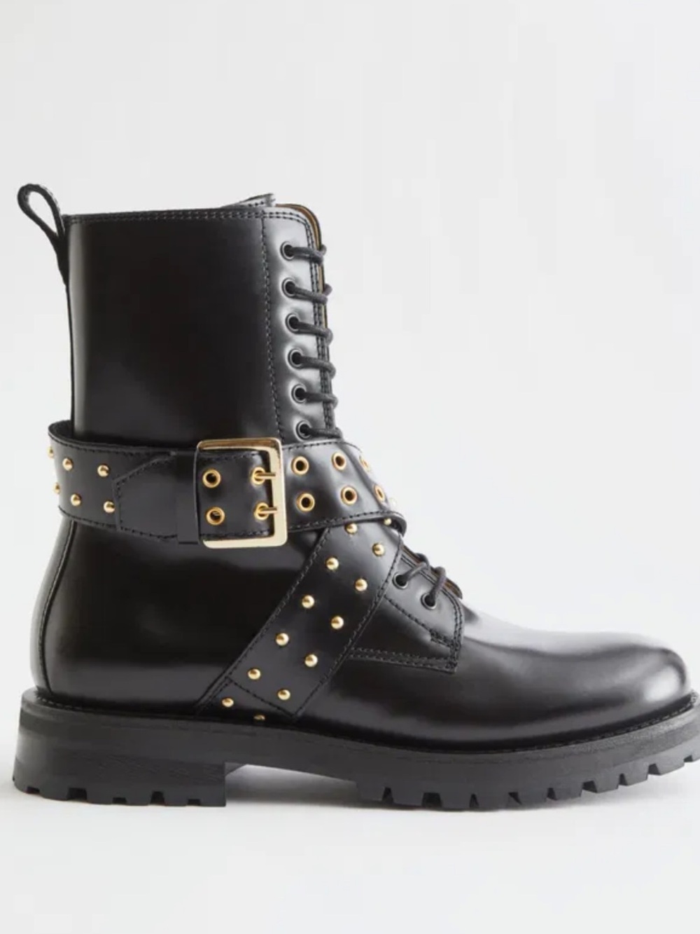 NWOT  & Other Stories Leather Studded Boots
